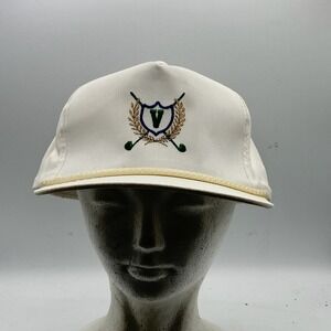Vintage Young An‎ Golf Hat Co. Cap Rope Visor Shield Logo One Size White